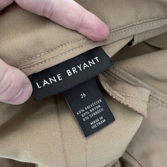 Lane Bryant Women Plus SZ 26 Medium Brown Flat Front 5.5 Inch Inseam Dress Short - Picture 4 of 5